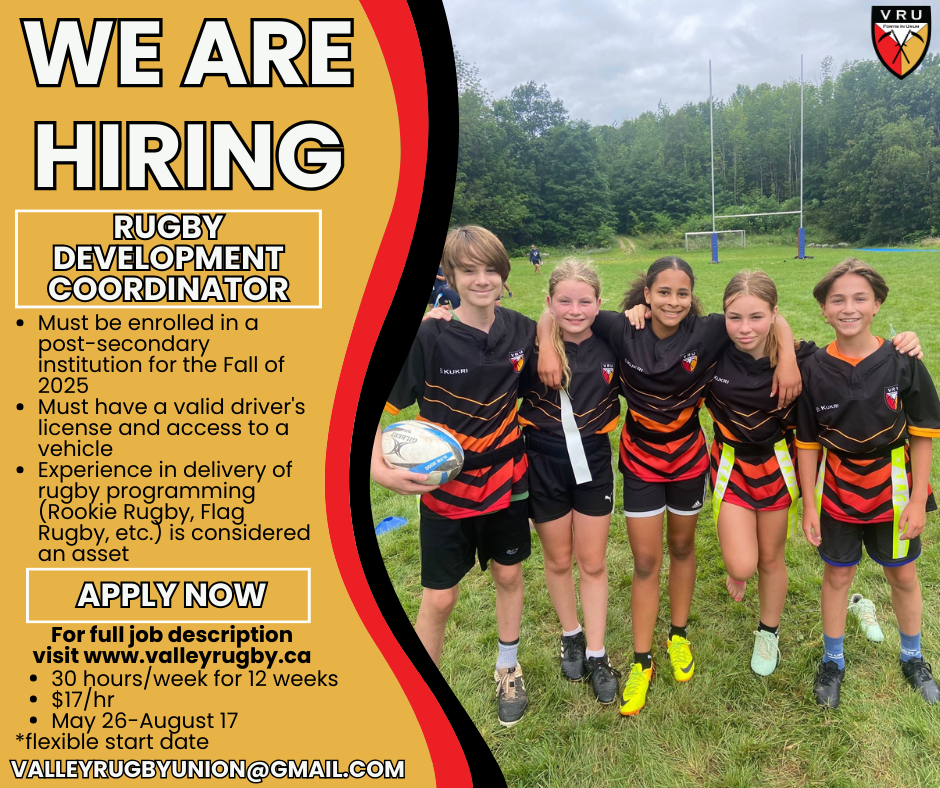 Rugby Development Coordinator – Summer Student Job&nbsp;Opportunity