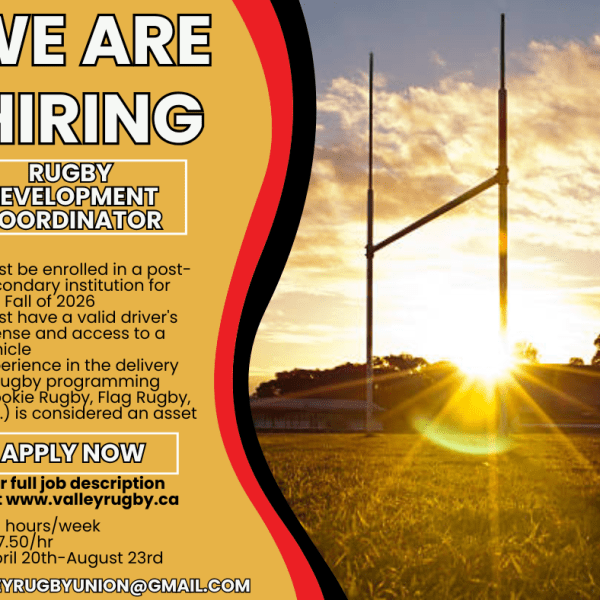Rugby Development Coordinator – Summer Student Job&nbsp;Opportunity